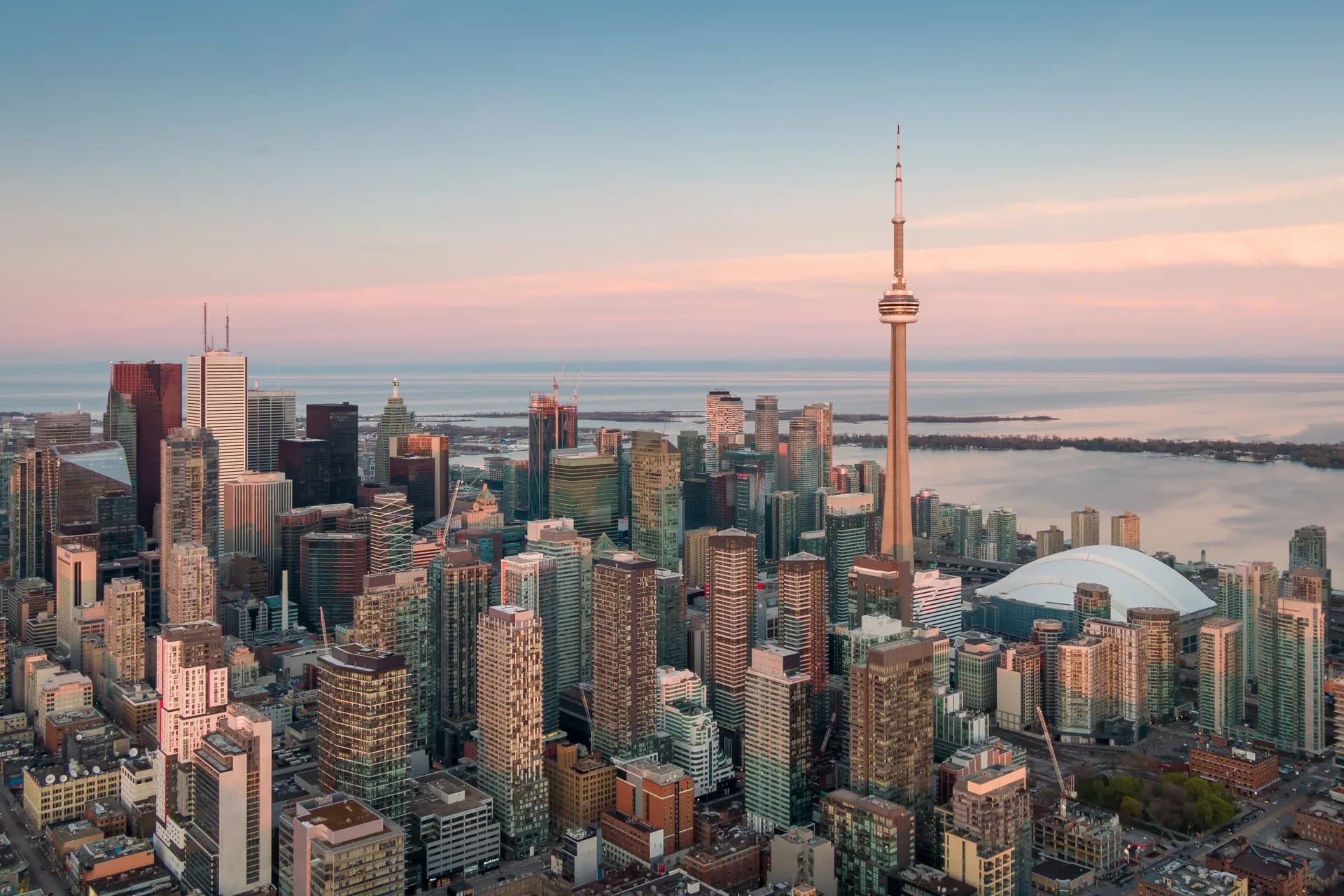 Toronto skyline featuring the CN Tower and downtown core