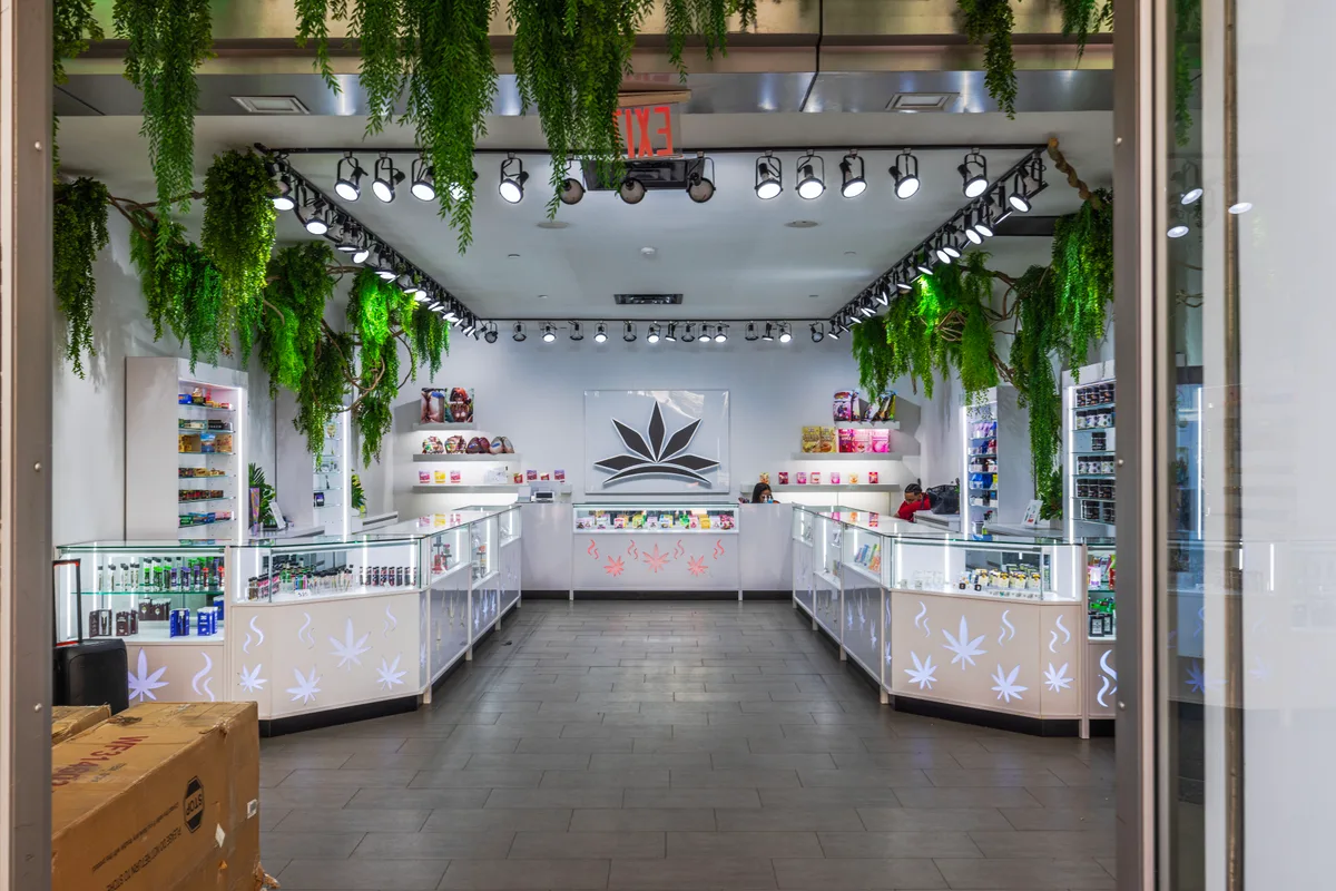 Licensed cannabis retail store interior