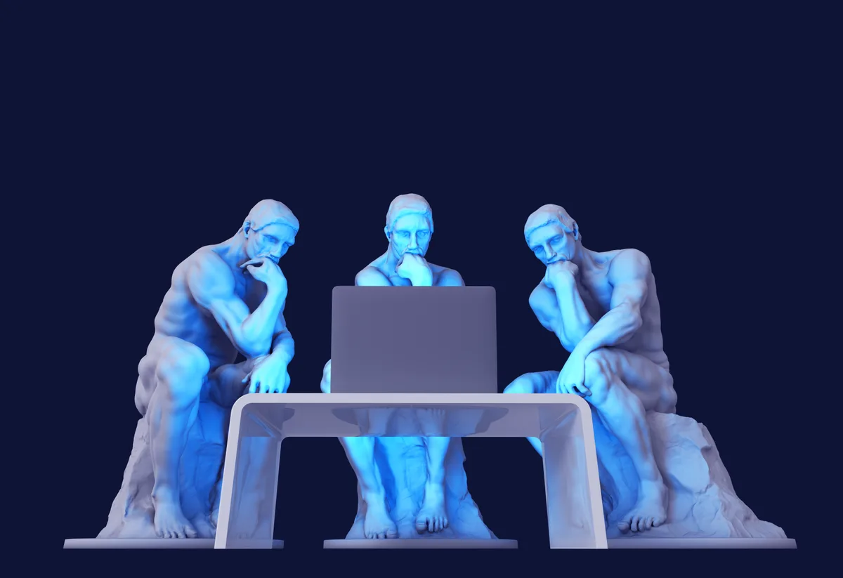 Game developers collaborating in a studio