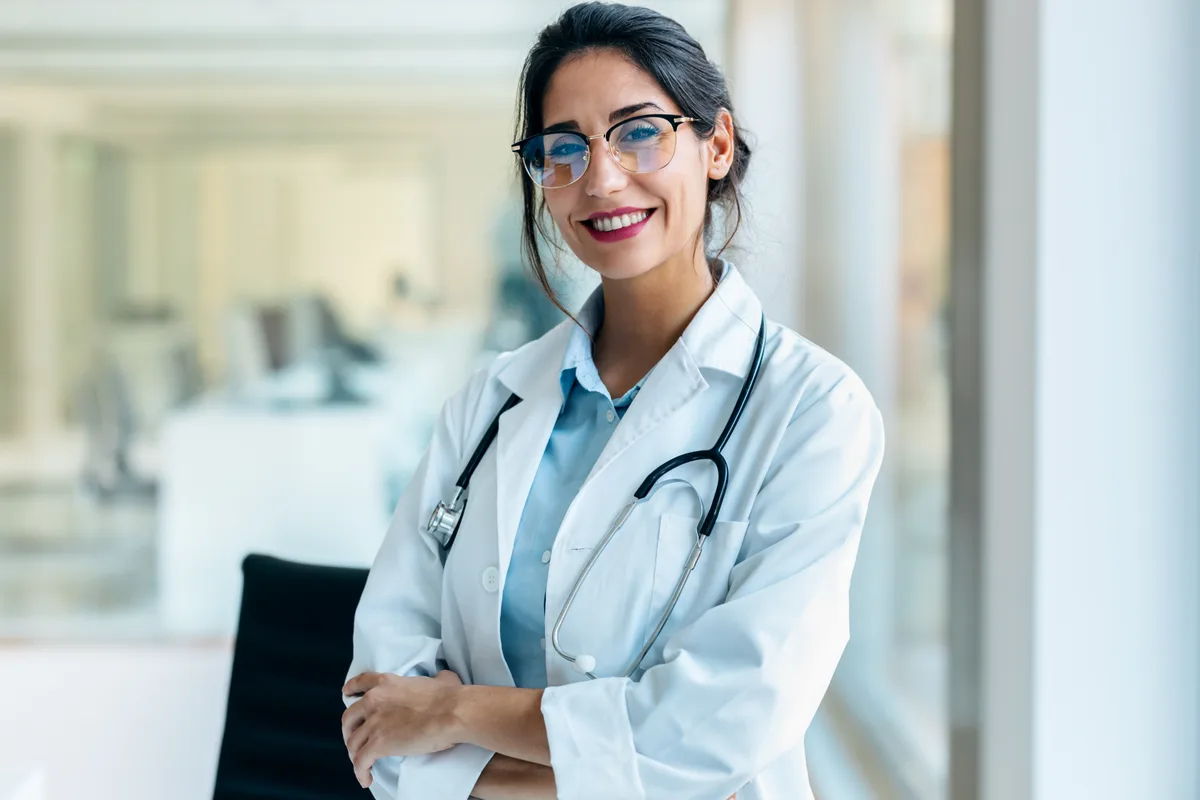 Physician consulting with a patient in a clinic