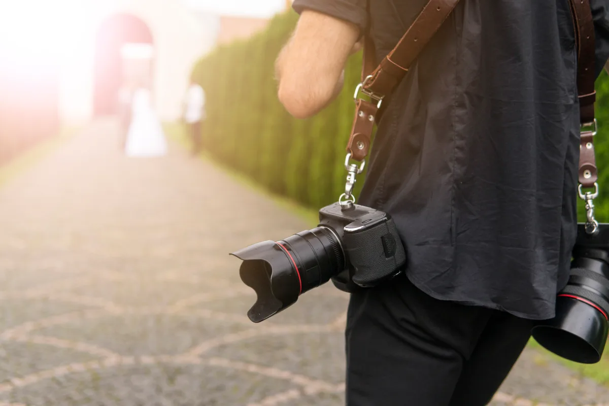 Photographer shooting a wedding