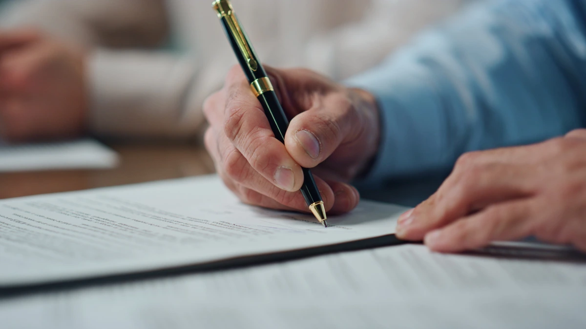 Signing corporate documents with a fountain pen